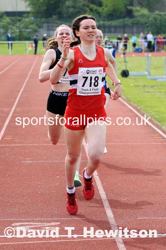 Womens Under-20s 1500 metres, 2023 North Eastern Track and Field Champs., Middlesbrough Sports Village, Middlesbrough. Photo: David T. Hewitson/Sports for All Pics